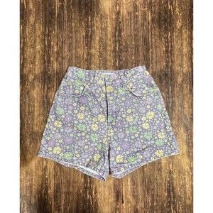 Zara Women’s high waist floral denim shorts size 6